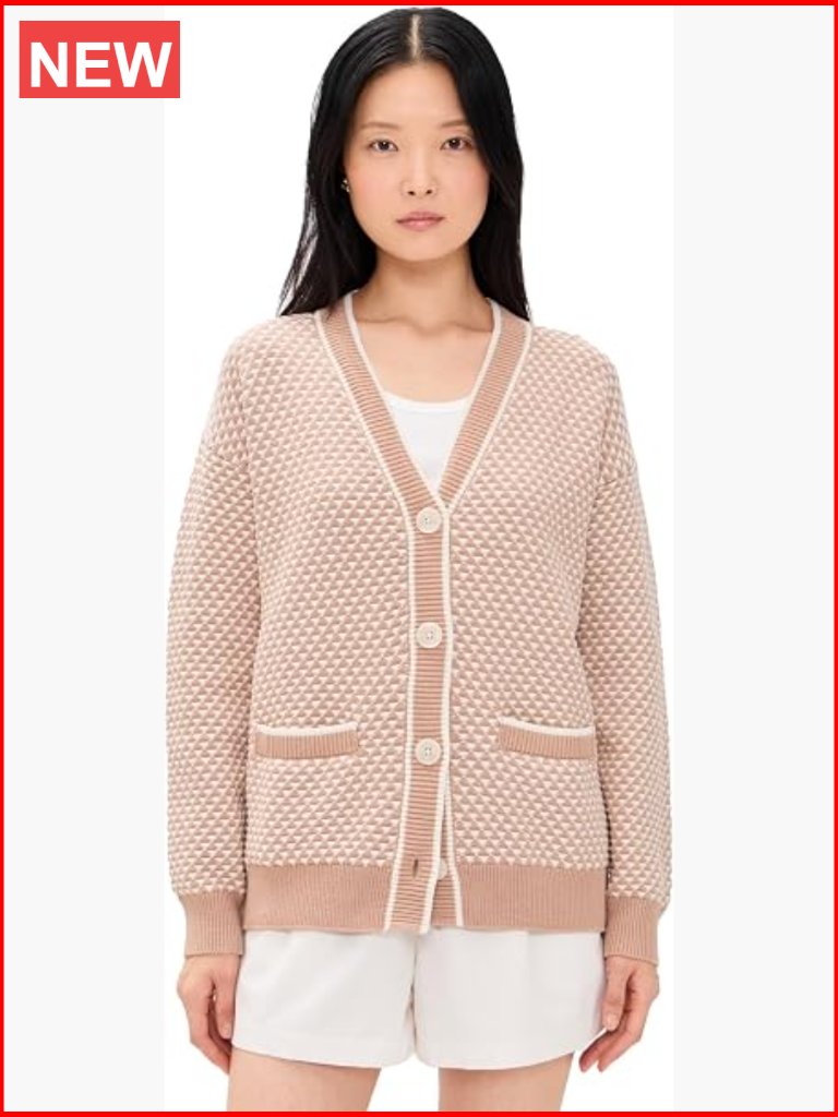 Textured Knit Longline Button Cardigan With Pockets